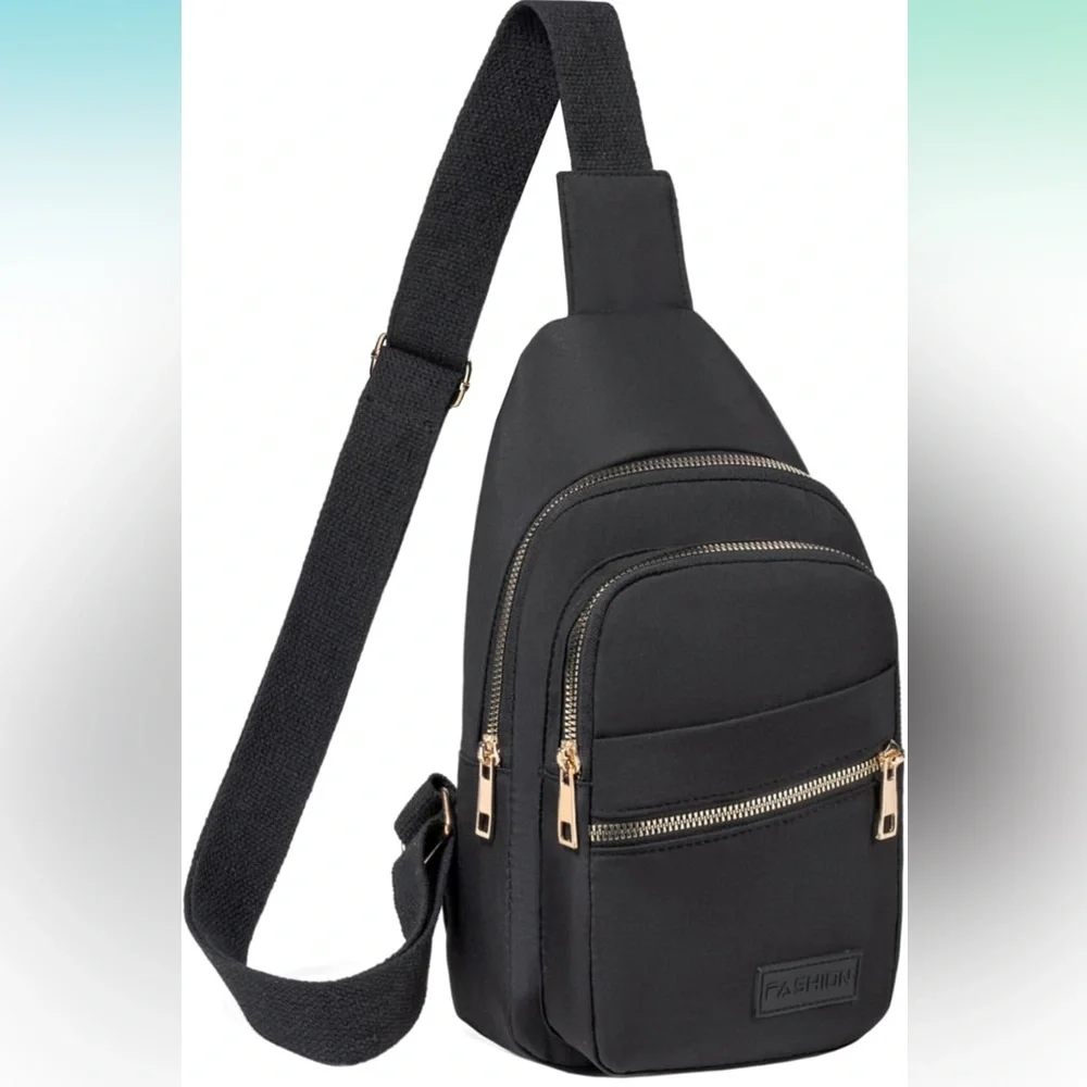 Crossbody black sling bag - Picture 1 of 8